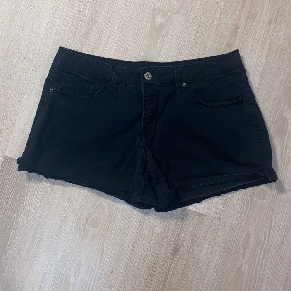 Faded Glory Black Chino Shorts | Size 14 | Casual Everyday Classic